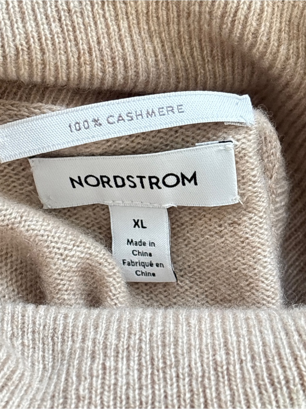 Nordstrom 100% Cashmere Turtleneck Sweater Size XL Preppy Minimalist Neutral b76 - Picture 9 of 14